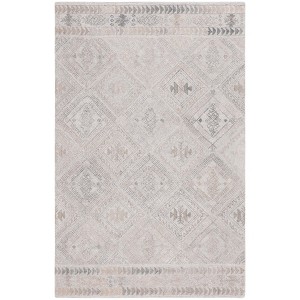 Abstract ABT880 Handmade Tufted Area Rug - Grey/Beige - 4'-0" x 6'-0" - Safavieh - 1 of 4
