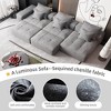 Whisen Chenille Fabric Cushion Sofa & Modular Sectional Sofa with 4 Pillows and 3 Seats, Modern Oversized Comfort for Family Living - 3 of 4