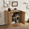 SAINTCY Rustic Mango Wood Storage Cabinet - Fluted Design Accent Cabinet with Adjustable Shelf for Dining Room, Kitchen & Living Room - 3 of 4