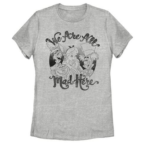 Women\'s Alice In Wonderland We Here T-shirt : Are Mad Target All