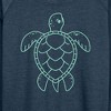 Women's - Instant Message - Nautical Sea Turtle Lightweight French Terry Wide Neck Long Sleeve Graphic Shirt - 2 of 4