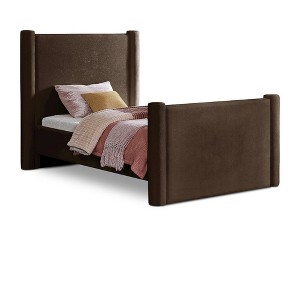 Meridian Furniture,Elias Velvet Bed - 1 of 4
