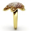 Slickblue Women's IP Gold Stainless Steel Starfish Ring with Pave Multi-Color Synthetic Crystal, Size 5-10 - 4 of 4