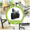 LunaLulinlk Over The Sink Dish Drying Rack,25.9"-33.4" Large Stainless Steel Dish Drying Rack Drainer, Expandable Height , 2 Tier - 3 of 4