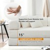 Dolonm Foldable Convertible Sofa Bed, Boneless Compression Mattress, Corduroy Sofa with Fixed Frame, Used for Living Room, Bedroom, and Office,White - 4 of 4