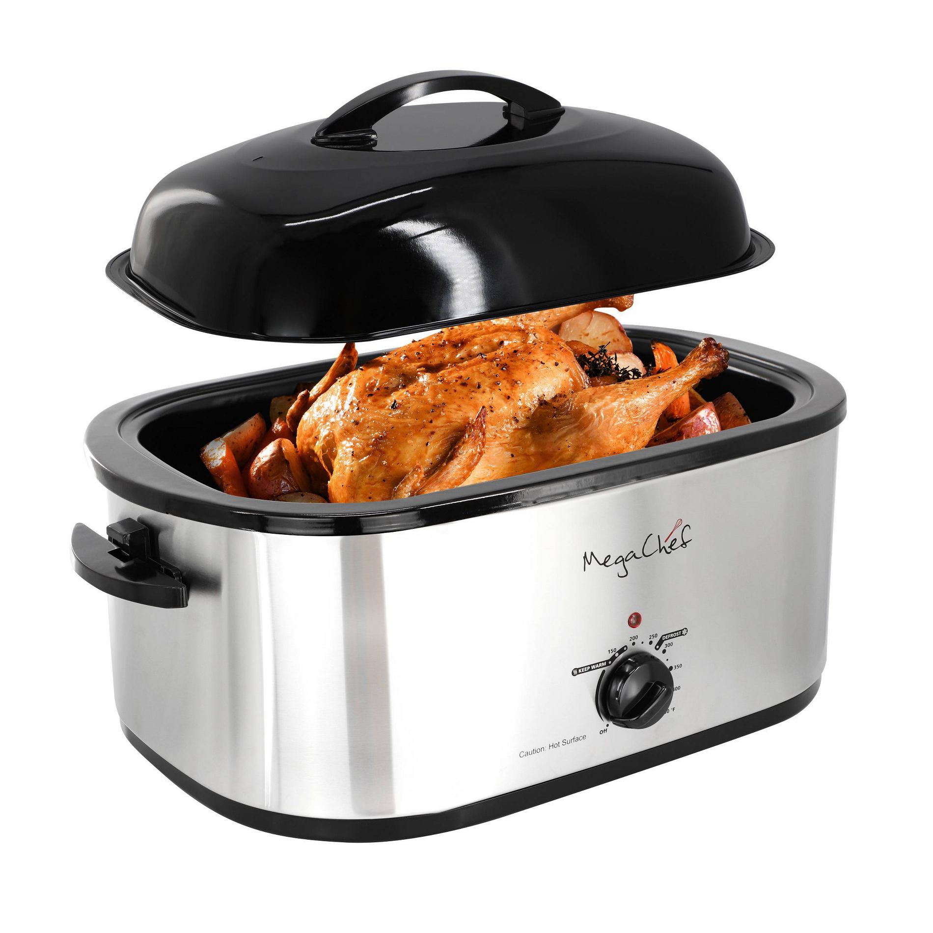 MegaChef 22 Quart Electric Roaster Oven with Self-Basting Lid