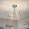 LLHZSY 15" Modern 4-Light Crystal Semi Flush Mount Ceiling Lights Fixture-Gold/Chrome - 2 of 4