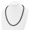 Black Bow Jewelry 7mm Black Plated Stainless Steel Fancy Link Chain Necklace, 24 inch - 4 of 4