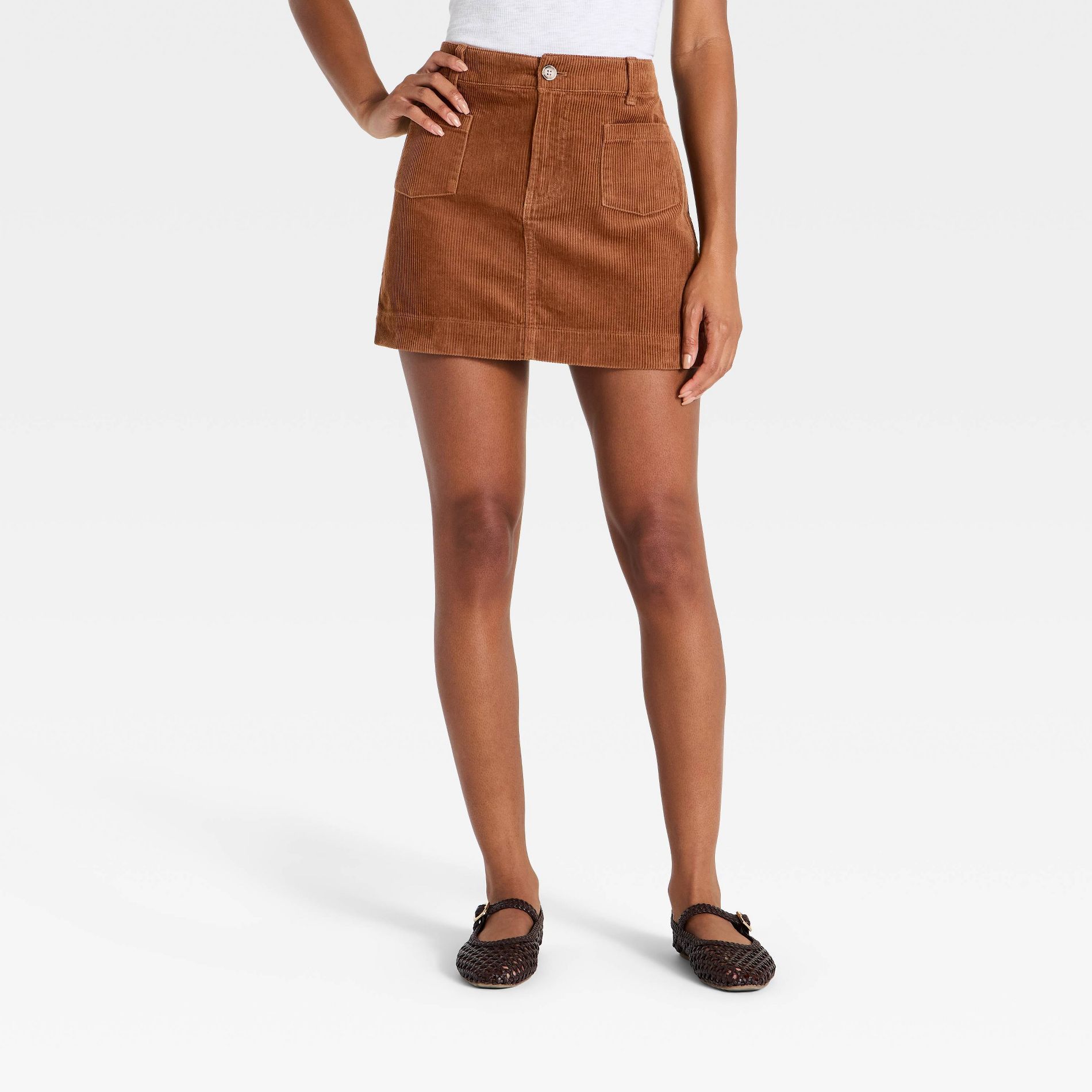 Women's Corduroy Mini Skirt - Universal Thread™ Brown