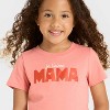 Toddler Girls' Je T'aime Mama Graphic T-Shirt - Cat & Jack™ Coral Orange - 2 of 4