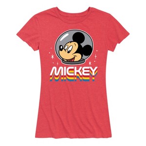 Women's - Disney - Mickey Portrait Retro Short Sleeve Graphic T-Shirt - 1 of 4