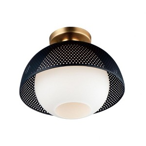 Maxim Lighting Perf 1 - Light Flush Mount in  Black/Satin Brass - 1 of 4