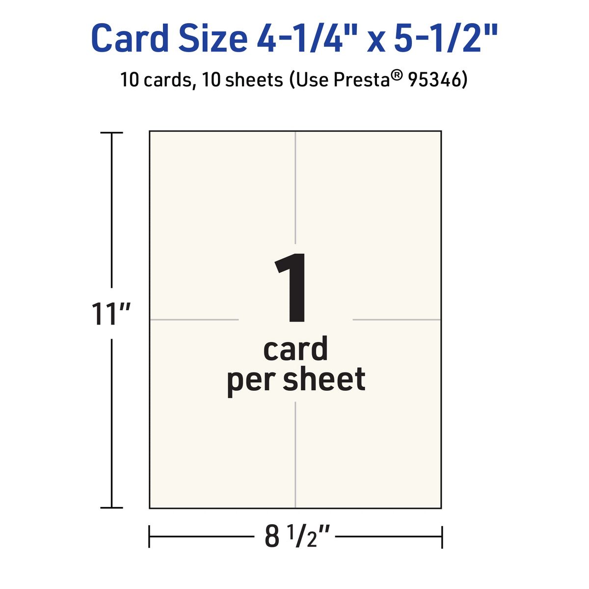 Avery Matte Ivory Greeting Cards, 4-1/4" x 5-1/2" Rectangle Quarter Fold - thumbnail 5
