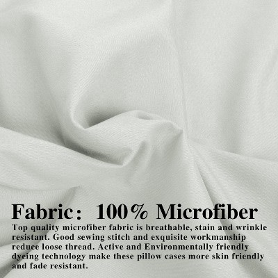 Standard Brown Brushed Microfiber Pillow Shams, 20x26 Inches, 2 Pack