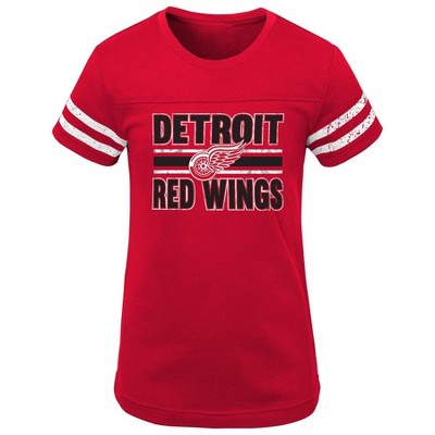 girls red wings shirt