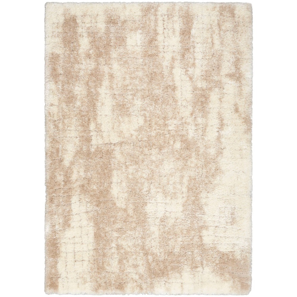 Photos - Area Rug Nourison 5'3"x7'3" Dreamy Shag Abstract Machine Woven  Ivory/Beige: High Pile, Modern, OEKO-TEX Certified 