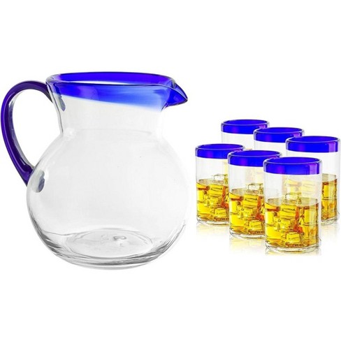 64 Ounce Wine Jug Set that Includes 2 Wine Glasses - Alchemade