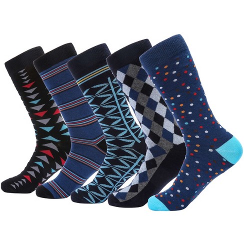 Mio Marino - Men's Groovy Designer Dress Socks 5 Pack - Exceptional ...