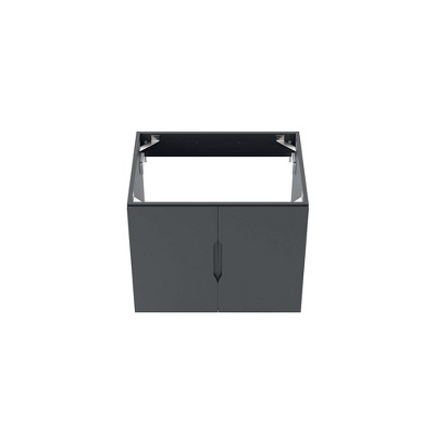 Vitality Gray MDF and Particleboard Wall-Mount Bathroom Vanity Cabinet