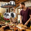 MaseiKar Hanging Pot Rack Ceiling Mount Cookware Organizer with 12pcs Hooks Pots and Pans Storage 33' Oval Pan Hangers for Kitchen, Easy Assembly - 3 of 4
