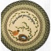 Earth Rugs Round Patch Tread – 27"x27" Braided Jute Mat with Robin’s Nest Design, Cottage-Inspired Natural Accent for Entry or Kitchen - 2 of 3