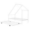 KIGFTSOD Metal House Bed With Trundle, Twin Size House Bed - 3 of 4