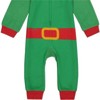 Christmas Santa Claus Elf Avocado Panda Unicorn Girls Zip Up Pajama Coverall Toddler - 2 of 4
