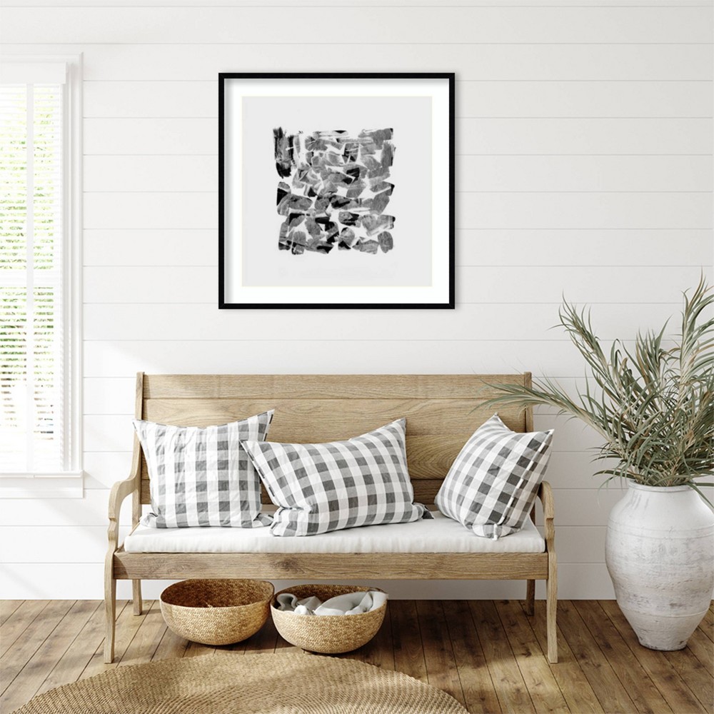 Photos - Other Decoration Amanti Art 33"x33" White Scrub I by Cartissi Wood Framed Wall Art Print: Modern Acrylic Lithograph, Wire Mounted