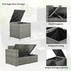 6-Piece Outdoor Rattan Modular Sectional Sofa Set with Adjustable Seat, Storage Box, and Dining Table - 4 of 4
