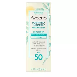 Aveeno Positively Mineral Sensitive Skin Sunscreen - SPF 50 - 2 fl oz