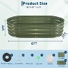 6x3x1ft Galvanized Raised Garden Bed Kit, Oval Raised Beds with Open-Ended Base, Metal Planter Box for Vegetables, Flowers, Herbs & Fruits - 3 of 4