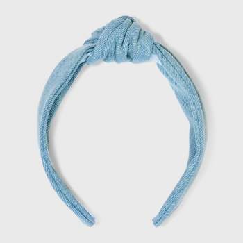 Denim Top Knot Headband - Universal Thread™ Blue Denim