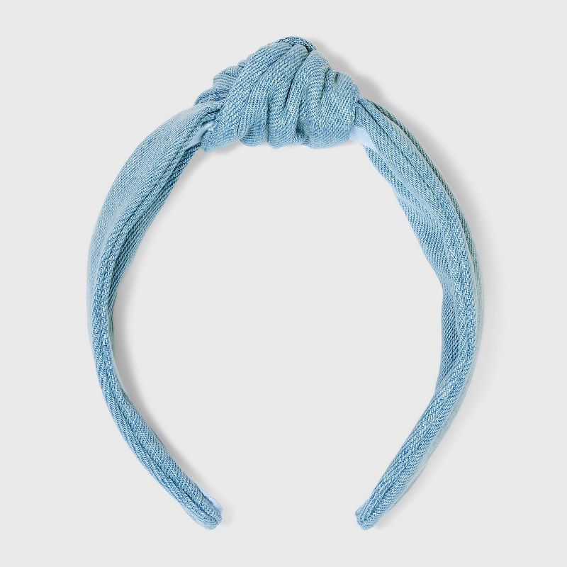 Denim Top Knot Headband - Universal Thread&#8482; Blue Denim, 1 of 5