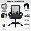 Yaheetech Mid-back Mesh Office Chair, Pack of 2, Black - 4 of 4