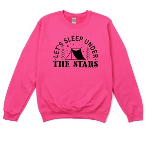 Simply Sage Market Women's Let's Sleep Under The Stars Tent Gildan Sweatshirt - 1 of 2