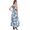 Women's 2025 Summer Beach Dress Floral V-Neck Tie Front Spaghetti Strap Flowy Long Boho Maxi Dress - 3 of 4
