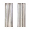 MAYEERTY 50x84" Poly Printed Curtain Panel with Tufted Stripe and Lining White/Brown - 3 of 4