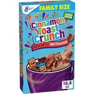 Cinnamon Toast Crunch Mexican Style Hot Chocolate Family Size Breakfast Cereal - 18.8oz - 1 of 4