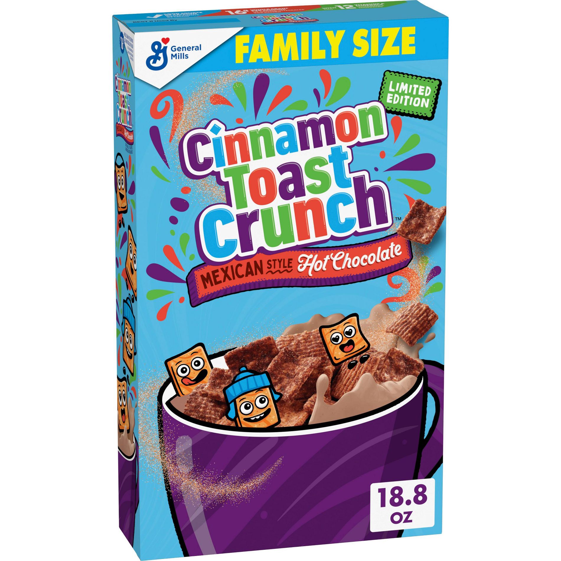 Cinnamon Toast Crunch Mexican Style Hot Chocolate Family Size Breakfast Cereal - 18.8oz