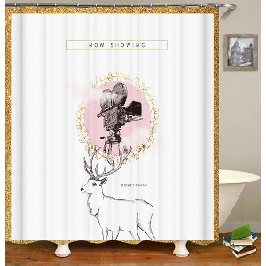 Noe Showing Shower Curtains for Bathroom Waterproof Fabric Bath Curtain Durable Soft Stylish Bathroom Decor 72x72 Inch - 1 of 1