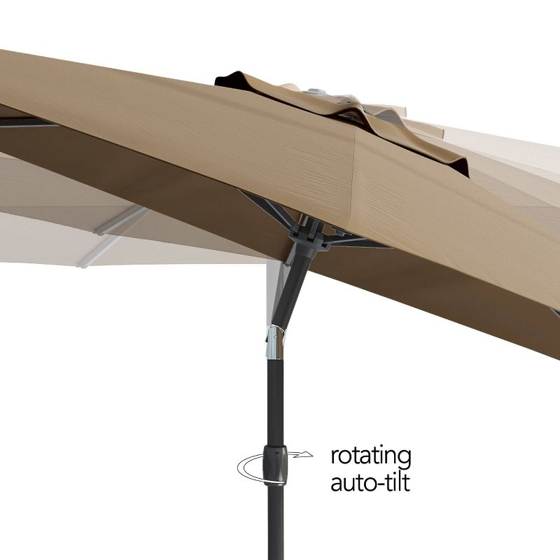 10' UV and Wind Resistant Tilting Market Patio Umbrella with Base - CorLiving, 4 of 7