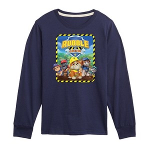 Boys' - Paw Patrol - Rubble & Crew Long Sleeve Graphic T-Shirt - 1 of 4