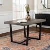 NicBex 72"/52" Modern Rectangle Dining Table for 4-6 Seaters,Kitchen Table with Pine Wood Tabletop and Metal Open Frame for Kitchen,Gray/Brown/Oak - 2 of 4