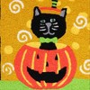 Jellybean Boo Kitty Halloween Doormat – 20"x30" Washable Indoor/Outdoor Mat with Spooky-Cute Cat Design for Porch or Entryway - 2 of 3
