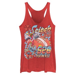 Womens Lilo & Stitch Hawaiian Galactic Race Racerback Tank - 1 of 4
