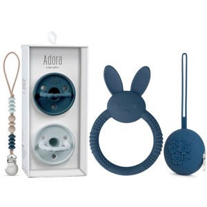 La'dore Baby Silicone Pacifiers, Pacifier Clip, Pacifier Case & Bunny Teether Gift Set – Newborn Teething Essentials for Babies & Toddlers, BPA-Free - 1 of 4