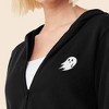 Dalix Ghost Embroidered Fleece Zip Hoodie Cold Fall Winter Women - 4 of 4