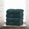 Luxury Cotton Heavyweight Ultra-Plush Bath Towel Set of 4 by Blue Nile Mills - 2 of 4