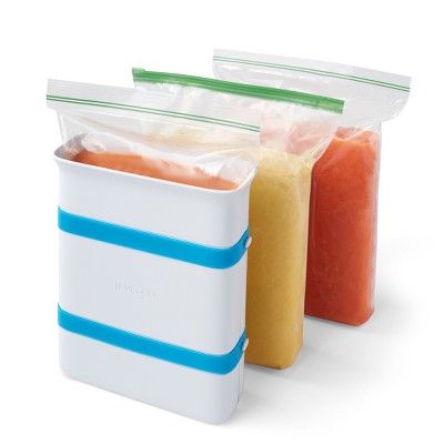 FreezeUp Food Block Maker, 6 Cup: YouCopia Freezer Organizer, Plastic, 2-Year Warranty, White