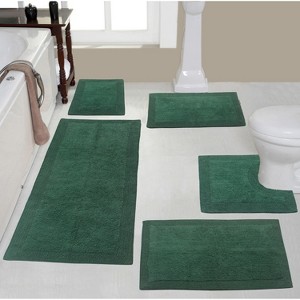Home Weavers Luxury Collection 100% Cotton Tufted Bathroom Rug Set, Non-Slip Latex Bath Rug Set - 1 of 4